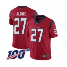 Men's Houston Texans #27 Jose Altuve Red Alternate Vapor Untouchable Limited Player 100th Season Football Jersey