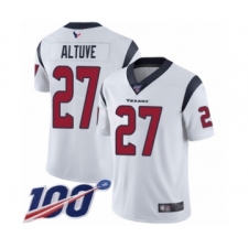 Men's Houston Texans #27 Jose Altuve White Vapor Untouchable Limited Player 100th Season Football Jersey
