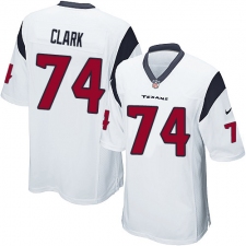 Men's Nike Houston Texans #74 Chris Clark Game White NFL Jersey
