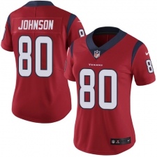Women's Nike Houston Texans #80 Andre Johnson Limited Red Alternate Vapor Untouchable NFL Jersey