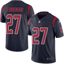 Youth Nike Houston Texans #27 D'Onta Foreman Limited Navy Blue Rush Vapor Untouchable NFL Jersey
