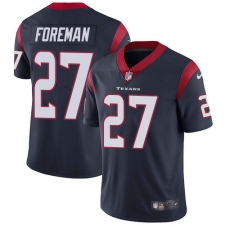Youth Nike Houston Texans #27 D'Onta Foreman Limited Navy Blue Team Color Vapor Untouchable NFL Jersey