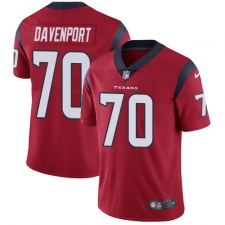 Men's Nike Houston Texans #70 Julien Davenport Limited Red Alternate Vapor Untouchable NFL Jersey