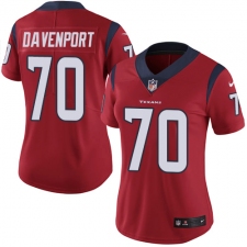 Women's Nike Houston Texans #70 Julien Davenport Elite Red Alternate NFL Jersey
