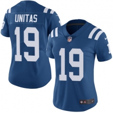 Women's Nike Indianapolis Colts #19 Johnny Unitas Elite Royal Blue Team Color NFL Jersey