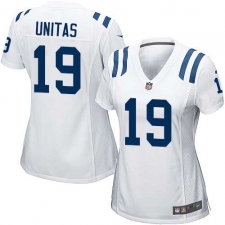 Women's Nike Indianapolis Colts #19 Johnny Unitas Game White NFL Jersey