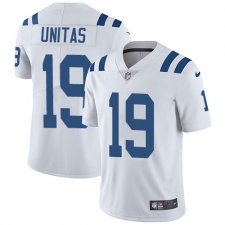 Youth Nike Indianapolis Colts #19 Johnny Unitas White Vapor Untouchable Limited Player NFL Jersey