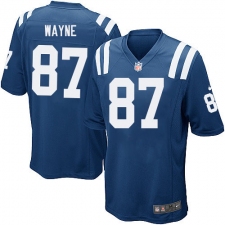 Men's Nike Indianapolis Colts #87 Reggie Wayne Game Royal Blue Team Color NFL Jersey