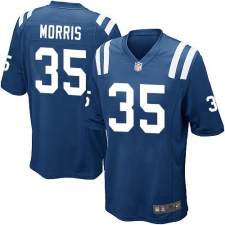 Men's Nike Indianapolis Colts #35 Darryl Morris Game Royal Blue Team Color NFL Jersey