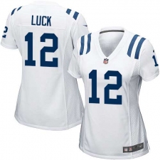 Women's Nike Indianapolis Colts #12 Andrew Luck Game White NFL Jersey