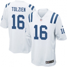 Men's Nike Indianapolis Colts #16 Scott Tolzien Game White NFL Jersey