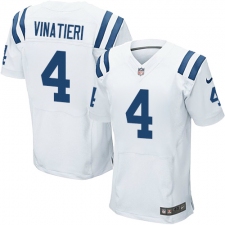 Men's Nike Indianapolis Colts #4 Adam Vinatieri Elite White NFL Jersey