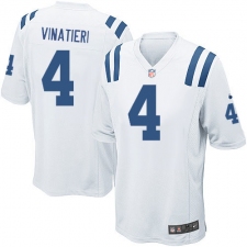 Men's Nike Indianapolis Colts #4 Adam Vinatieri Game White NFL Jersey