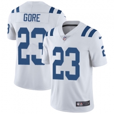 Men's Nike Indianapolis Colts #23 Frank Gore White Vapor Untouchable Limited Player NFL Jersey