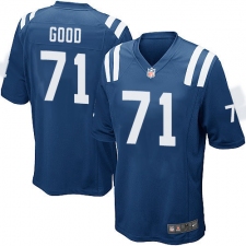 Men's Nike Indianapolis Colts #71 Denzelle Good Game Royal Blue Team Color NFL Jersey