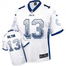 Men's Nike Indianapolis Colts #13 T.Y. Hilton Elite White Drift Fashion NFL Jersey