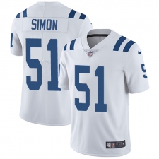 Youth Nike Indianapolis Colts #51 John Simon White Vapor Untouchable Limited Player NFL Jersey