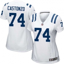 Women's Nike Indianapolis Colts #74 Anthony Castonzo Game White NFL Jersey