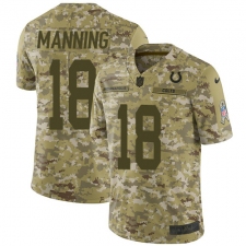 Men's Nike Indianapolis Colts #18 Peyton Manning Limited Camo 2018 Salute to Service NFL Jersey