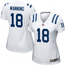 Women's Nike Indianapolis Colts #18 Peyton Manning Game White NFL Jersey