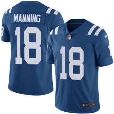 Youth Nike Indianapolis Colts #18 Peyton Manning Elite Royal Blue Team Color NFL Jersey
