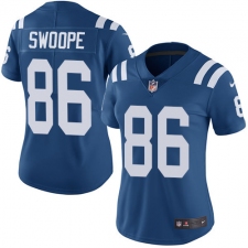 Women's Nike Indianapolis Colts #86 Erik Swoope Royal Blue Team Color Vapor Untouchable Limited Player NFL Jersey