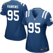 Women's Nike Indianapolis Colts #95 Johnathan Hankins Game Royal Blue Team Color NFL Jersey
