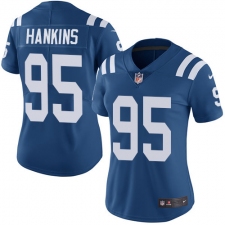 Women's Nike Indianapolis Colts #95 Johnathan Hankins Royal Blue Team Color Vapor Untouchable Limited Player NFL Jersey
