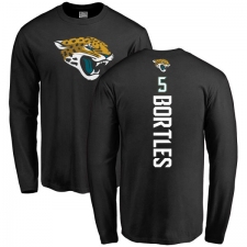 NFL Nike Jacksonville Jaguars #5 Blake Bortles Black Backer Long Sleeve T-Shirt