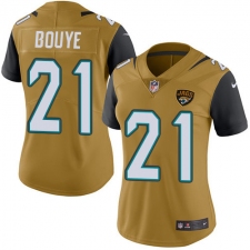 Women's Nike Jacksonville Jaguars #21 A.J. Bouye Limited Gold Rush Vapor Untouchable NFL Jersey