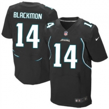 Men's Nike Jacksonville Jaguars #14 Justin Blackmon Black Alternate Vapor Untouchable Elite Player NFL Jersey