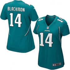 Women's Nike Jacksonville Jaguars #14 Justin Blackmon Game Teal Green Team Color NFL Jersey