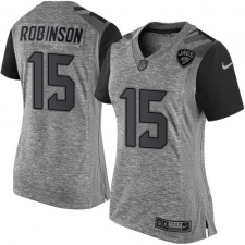 Women's Nike Jacksonville Jaguars #15 Allen Robinson Limited Gray Gridiron NFL Jersey