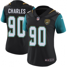 Women's Nike Jacksonville Jaguars #90 Stefan Charles Elite Black Alternate NFL Jersey