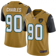 Youth Nike Jacksonville Jaguars #90 Stefan Charles Limited Gold Rush Vapor Untouchable NFL Jersey