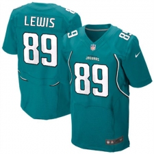 Men's Nike Jacksonville Jaguars #89 Marcedes Lewis Teal Green Team Color Vapor Untouchable Elite Player NFL Jersey