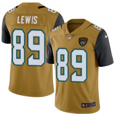 Youth Nike Jacksonville Jaguars #89 Marcedes Lewis Limited Gold Rush Vapor Untouchable NFL Jersey