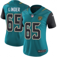 Women's Nike Jacksonville Jaguars #65 Brandon Linder Teal Green Team Color Vapor Untouchable Limited Player NFL Jersey