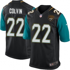Men's Nike Jacksonville Jaguars #22 Aaron Colvin Game Black Alternate NFL Jersey
