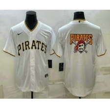 Men's Pittsburgh Pirates Big Logo White Stitched MLB Cool Base Nike Jersey