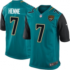 Men's Nike Jacksonville Jaguars #7 Chad Henne Game Teal Green Team Color NFL Jersey