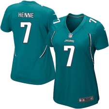 Women's Nike Jacksonville Jaguars #7 Chad Henne Game Teal Green Team Color NFL Jersey