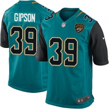 Men's Nike Jacksonville Jaguars #39 Tashaun Gipson Game Teal Green Team Color NFL Jersey