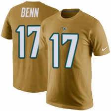 NFL Men's Nike Jacksonville Jaguars #17 Arrelious Benn Gold Rush Pride Name & Number T-Shirt