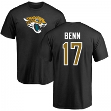 NFL Nike Jacksonville Jaguars #17 Arrelious Benn Black Name & Number Logo T-Shirt