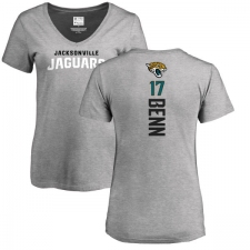 NFL Women's Nike Jacksonville Jaguars #17 Arrelious Benn Ash Backer T-Shirt