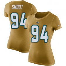 NFL Women's Nike Jacksonville Jaguars #94 Dawuane Smoot Gold Rush Pride Name & Number T-Shirt