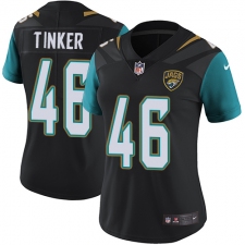 Women's Nike Jacksonville Jaguars #46 Carson Tinker Elite Black Alternate NFL Jersey