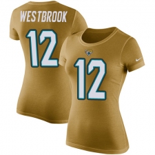 NFL Women's Nike Jacksonville Jaguars #12 Dede Westbrook Gold Rush Pride Name & Number T-Shirt