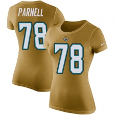 NFL Women's Nike Jacksonville Jaguars #78 Jermey Parnell Gold Rush Pride Name & Number T-Shirt